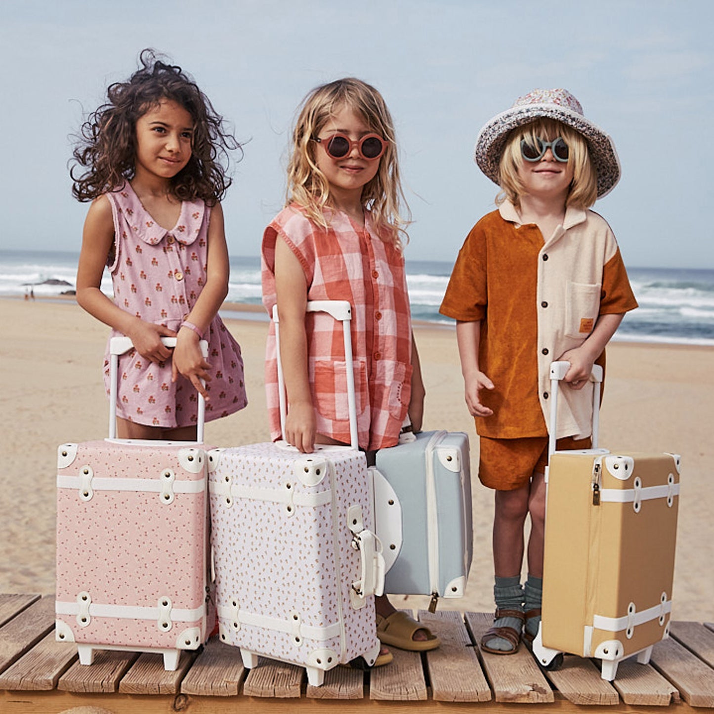 Olli Ella See Ya Suitcase - Leafed Mushroom - Little Reef and Friends