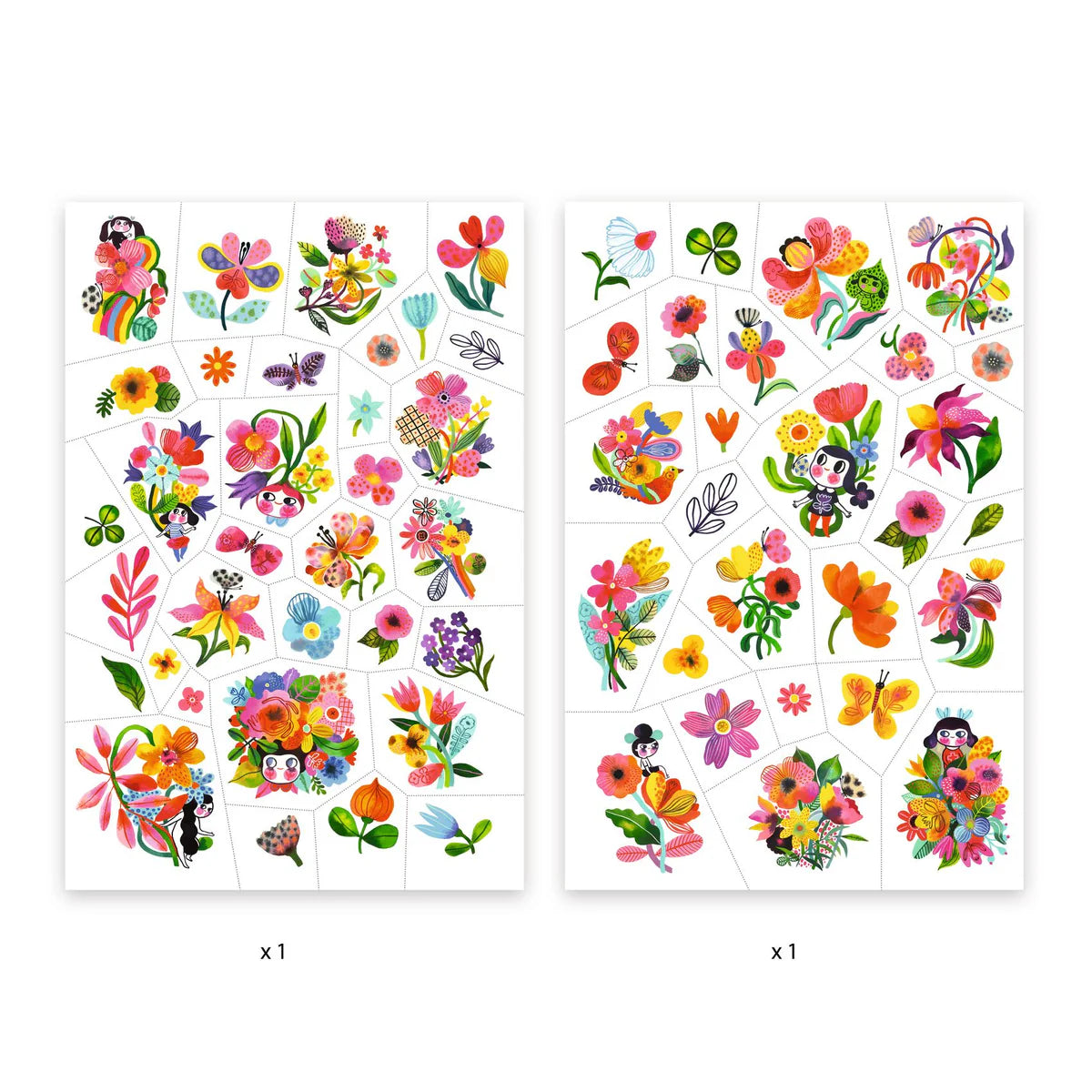 Djeco Temporary Tattoos - Flowers - Little Reef and Friends