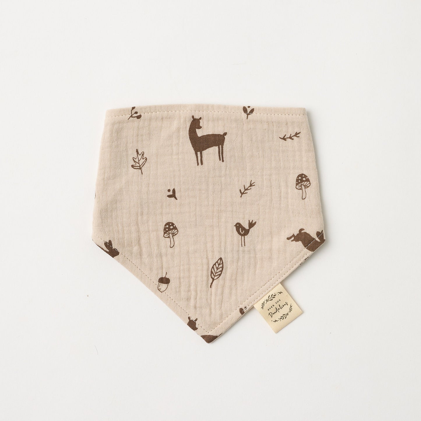 Over The Dandelions Organic Muslin Bib - Woodlands - Little Reef and Friends