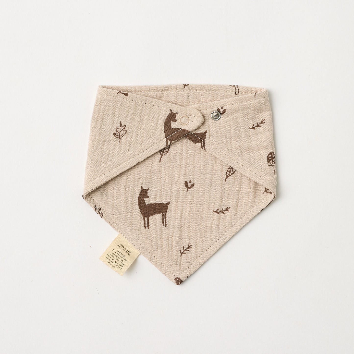 Over The Dandelions Organic Muslin Bib - Woodlands - Little Reef and Friends