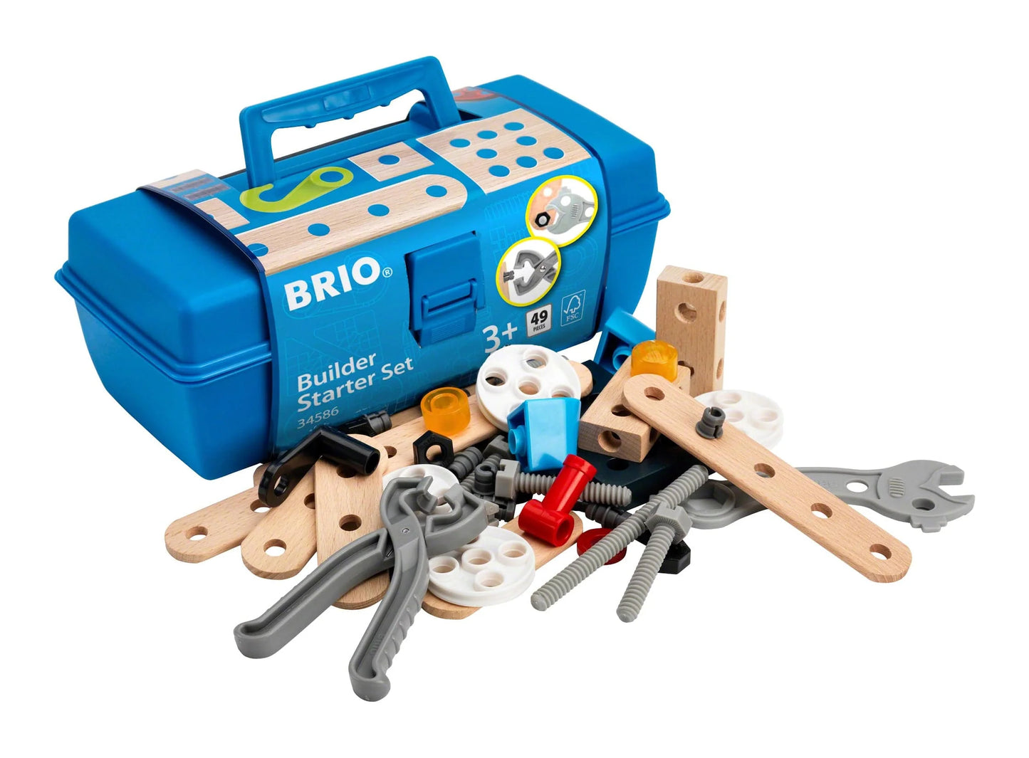 BRIO Builder - Starter Set in Toolbox | 49 pcs - Little Reef and Friends