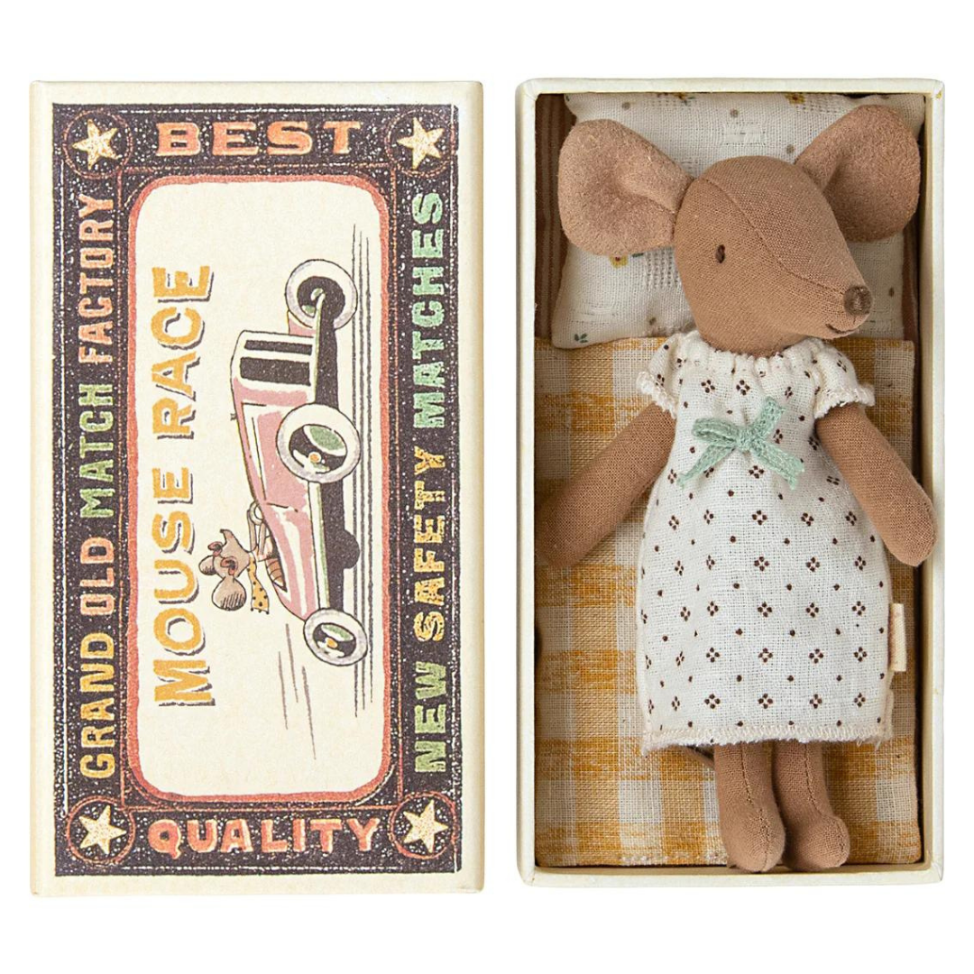 Maileg Big Sister Brown Mouse in Box - Nightgown - Little Reef and Friends