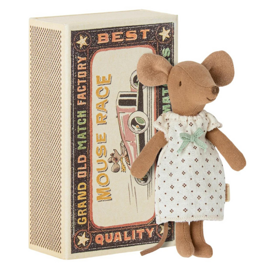 Maileg Big Sister Brown Mouse in Box - Nightgown - Little Reef and Friends