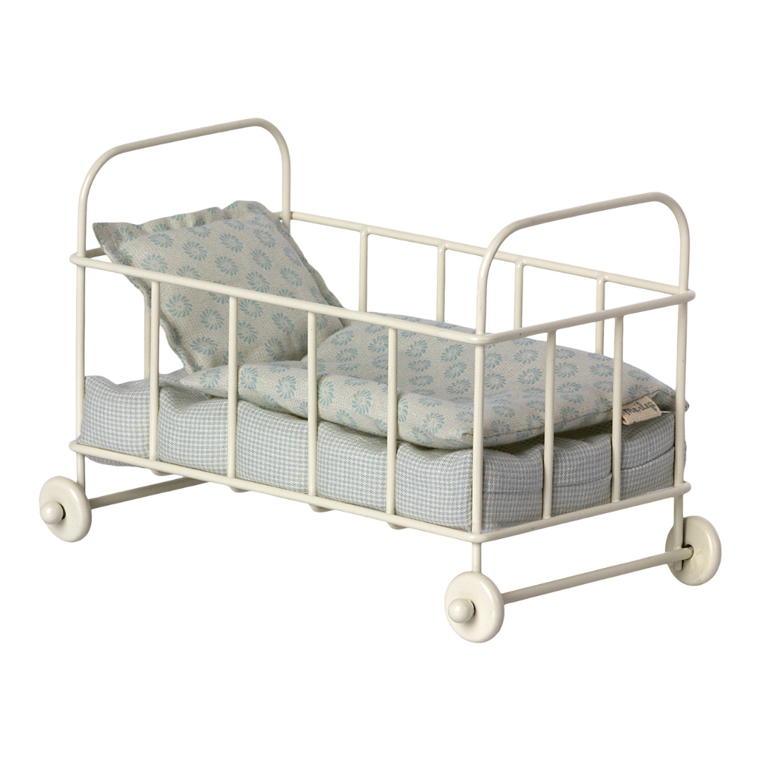 Maileg Cot Bed | Micro - Blue - Little Reef and Friends