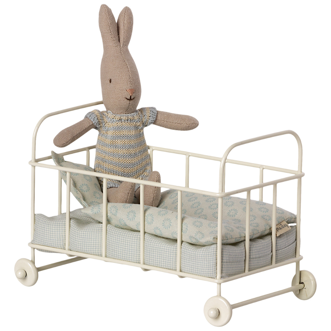 Maileg Cot Bed | Micro - Blue - Little Reef and Friends