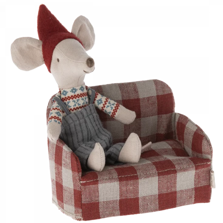 Maileg Couch | Mouse - Red - Little Reef and Friends