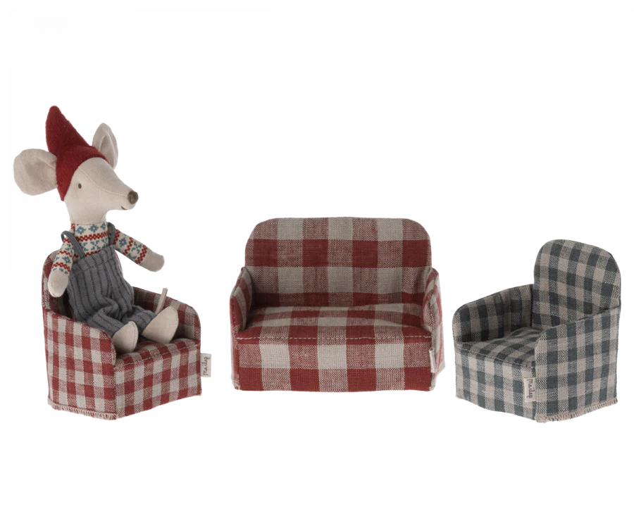 Maileg Couch | Mouse - Red - Little Reef and Friends