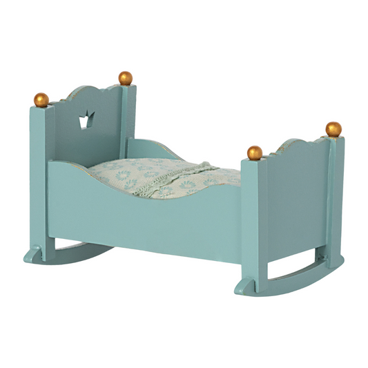 Maileg Cradle Baby | Mouse - Blue - Little Reef and Friends