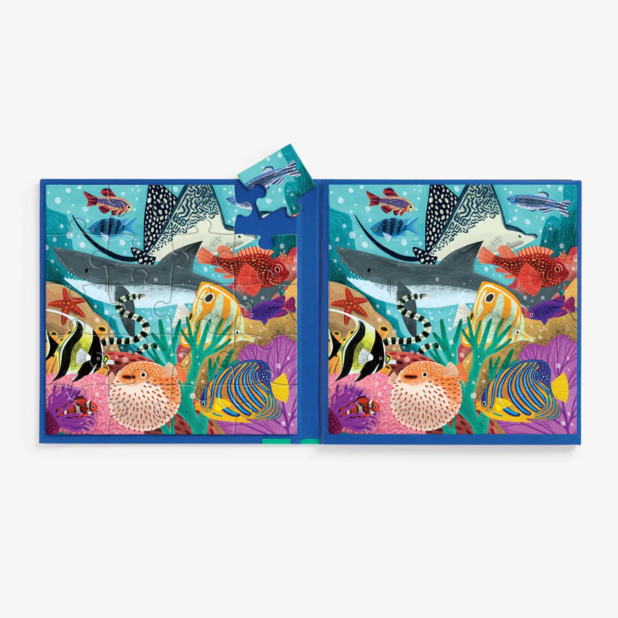 Mudpuppy Depths Of The Sea Magnetic Puzzle Double-Sided 20pc - Little Reef and Friends