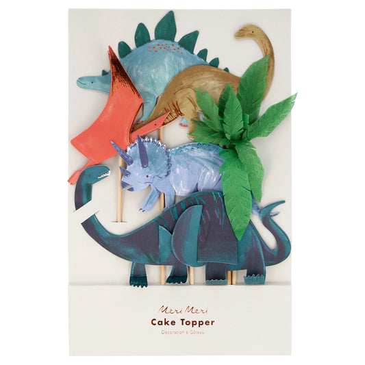 Meri Meri Dinosaur Kingdom Cake Toppers - Little Reef and Friends