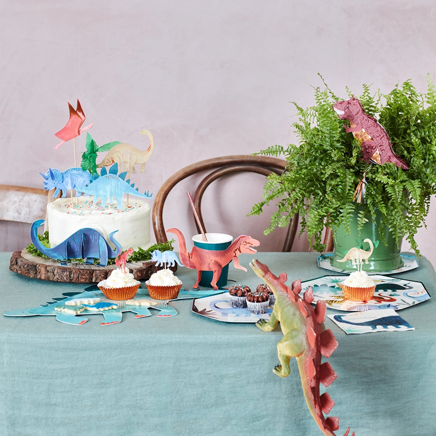 Meri Meri Dinosaur Kingdom Cake Toppers - Little Reef and Friends