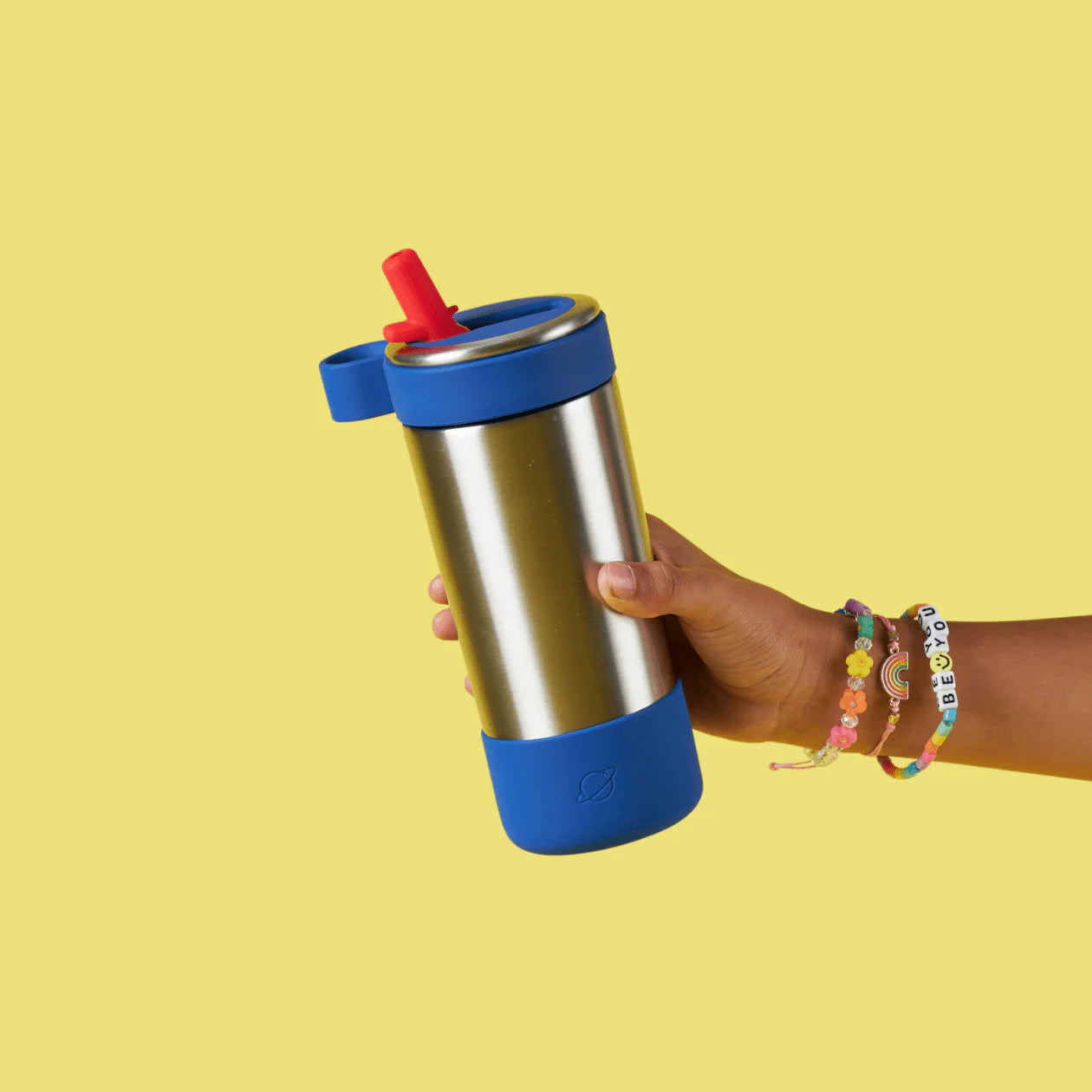 PlanetBox Glacier Sippy Straw Water Bottle 295ml - Arctic - Little Reef and Friends