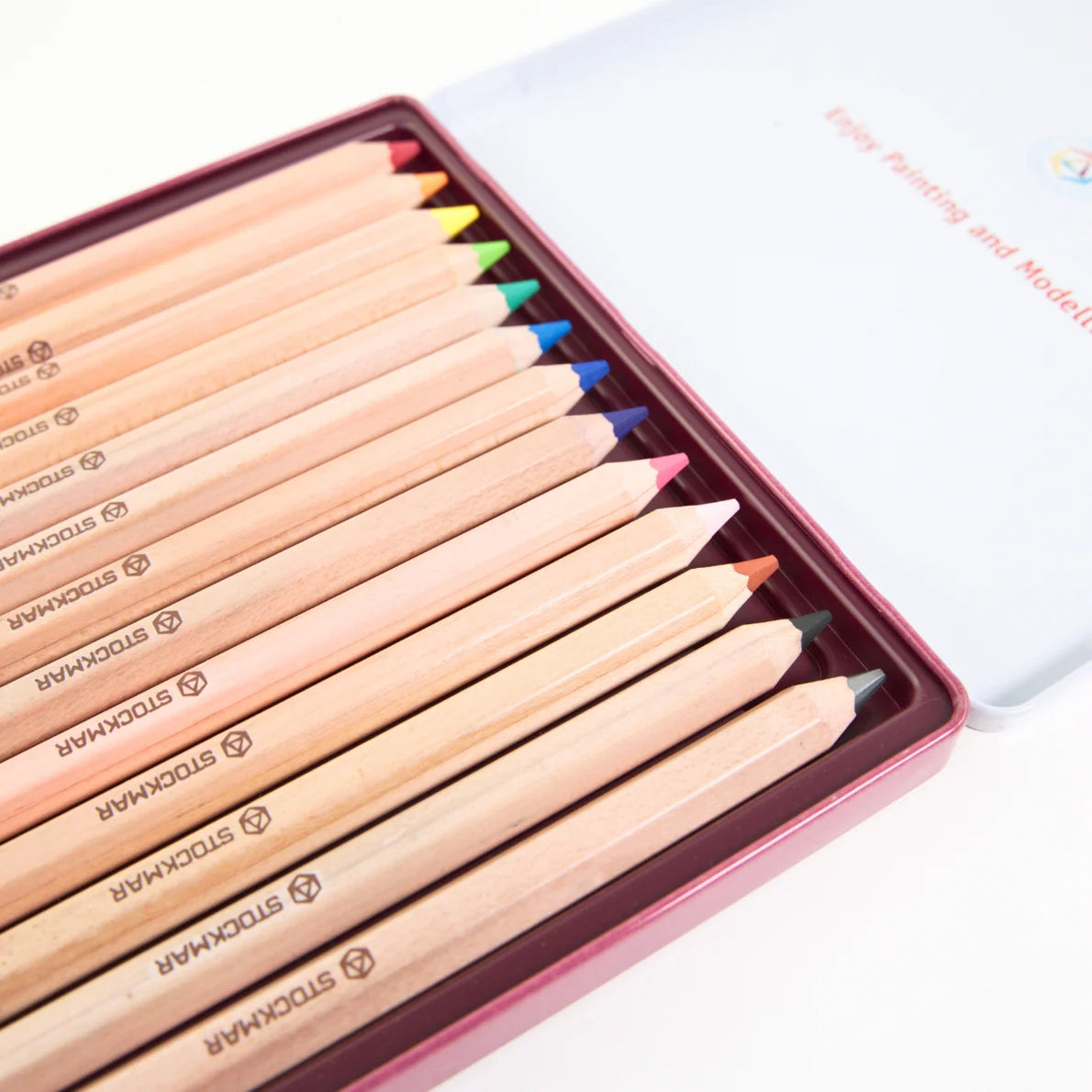 Stockmar Hexagonal Colour Pencils Metal Case - 12 Colours