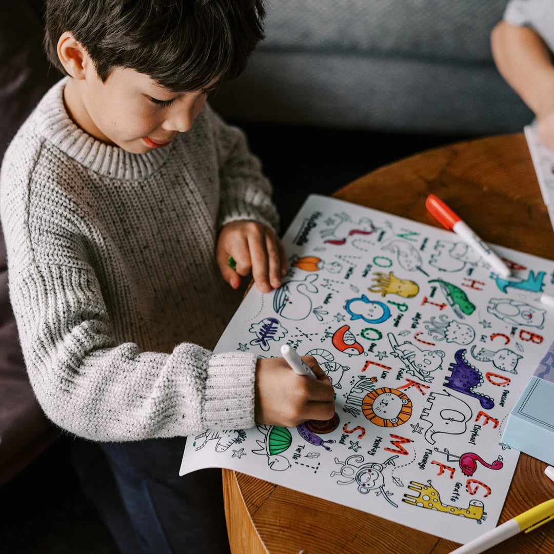 HeyDoodle Reusable Large Playmat - Into The Wild - Little Reef and Friends