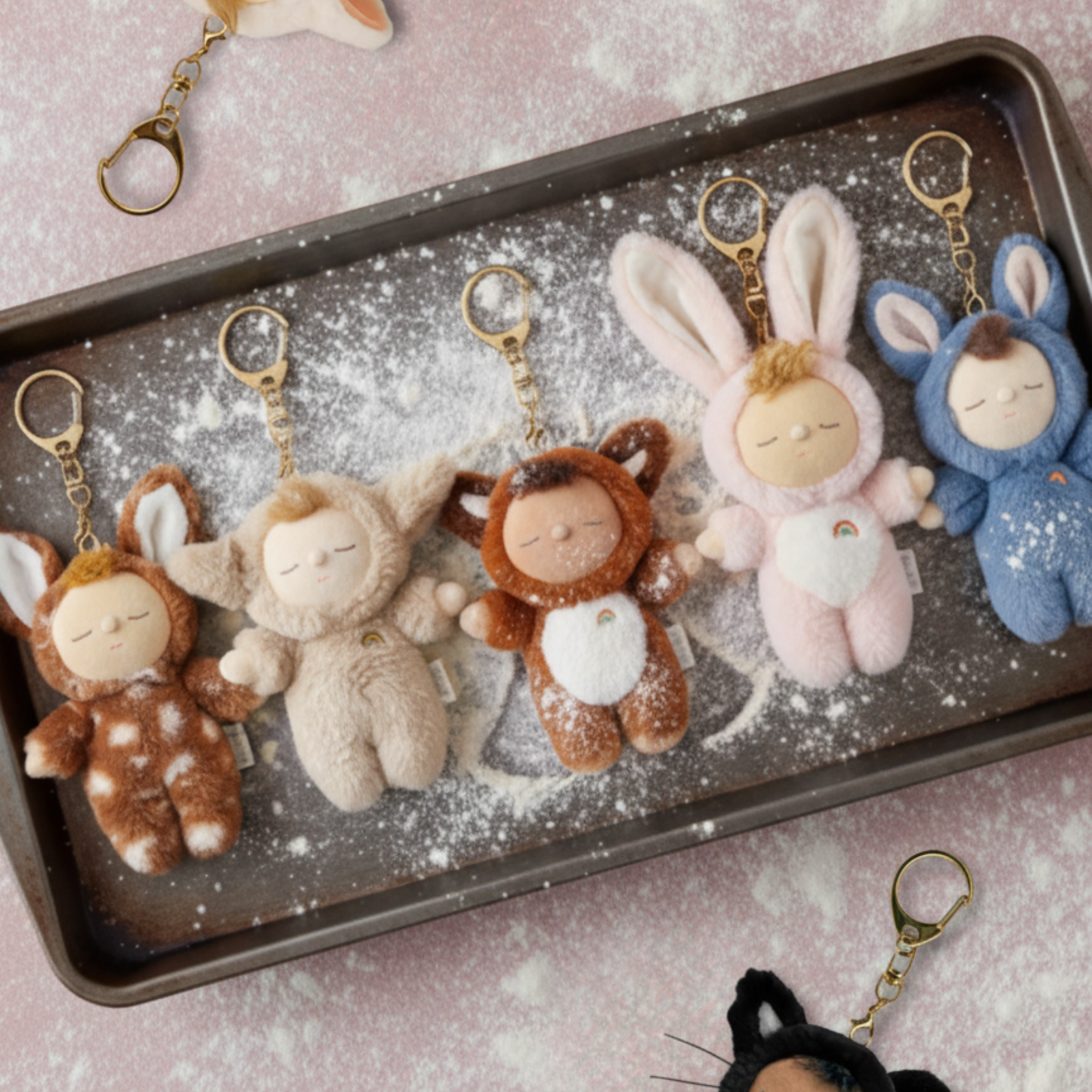 Olli Ella Cozy Bag Charm - Lamby Pookie - Little Reef and Friends