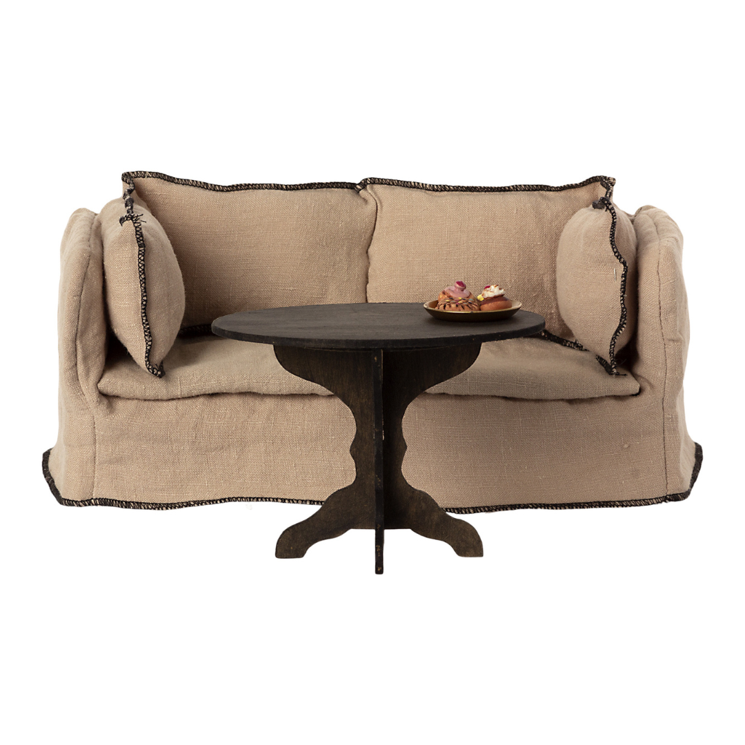 Maileg Couch | Miniature - Natural Linen - Little Reef and Friends