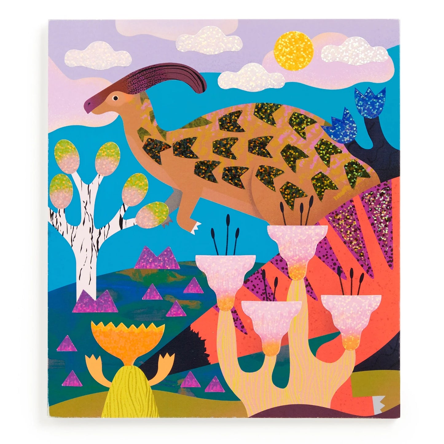 Mudpuppy Sticker Sparkle Activity Kit - Dinosaur Land