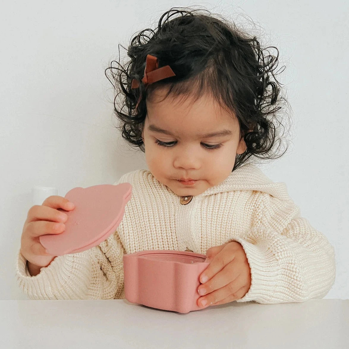 Over The Dandelions Mini Snack Box - Bear | Rose Pink - Little Reef and Friends