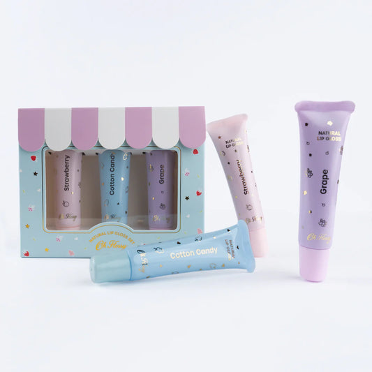 Oh Flossy Natural Lip Gloss - Set Of 3 - Little Reef and Friends