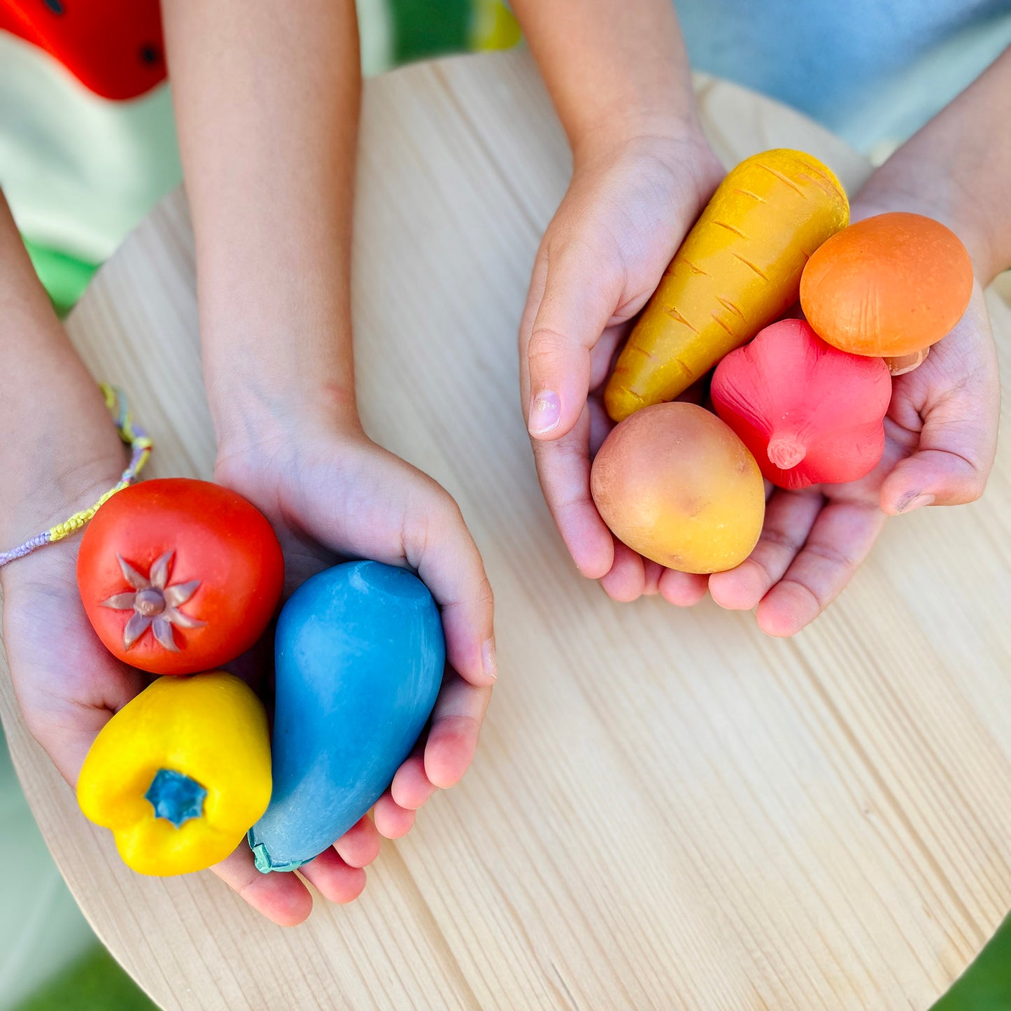 Olli Ella Tubbles Sensory Stones - Vibrant Veges - Little Reef and Friends