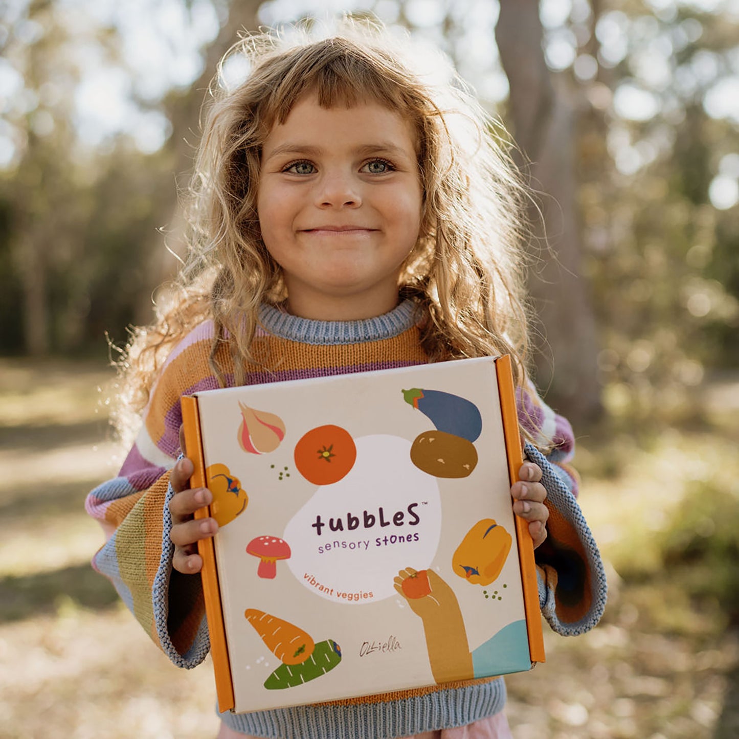 Olli Ella Tubbles Sensory Stones - Vibrant Veges - Little Reef and Friends