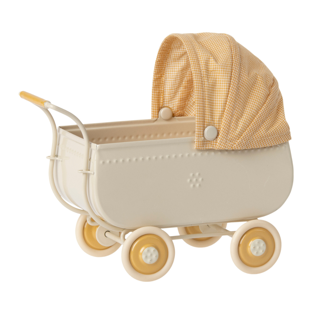 Maileg Pram | Micro - Yellow - Little Reef and Friends