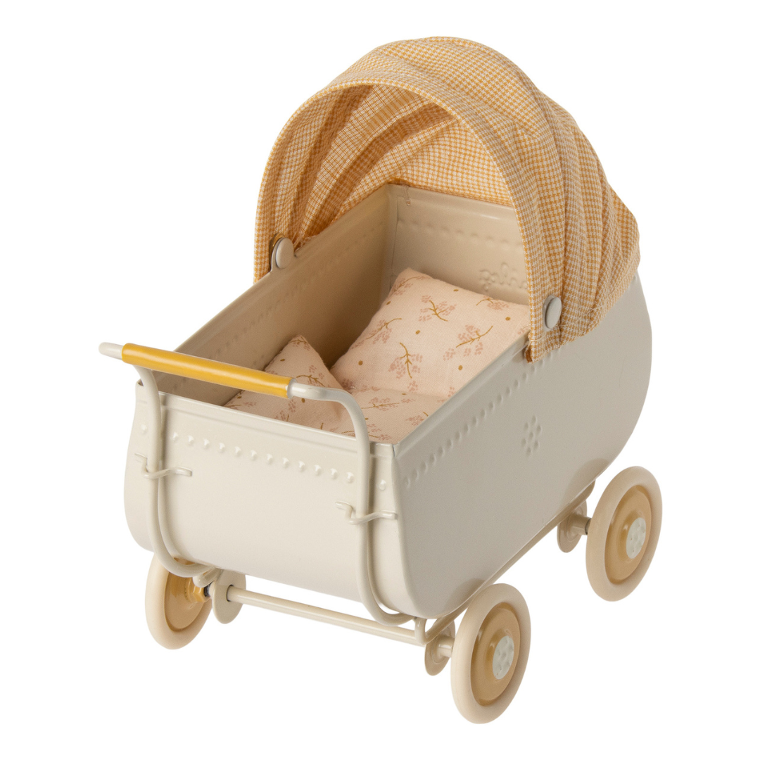 Maileg Pram | Micro - Yellow - Little Reef and Friends