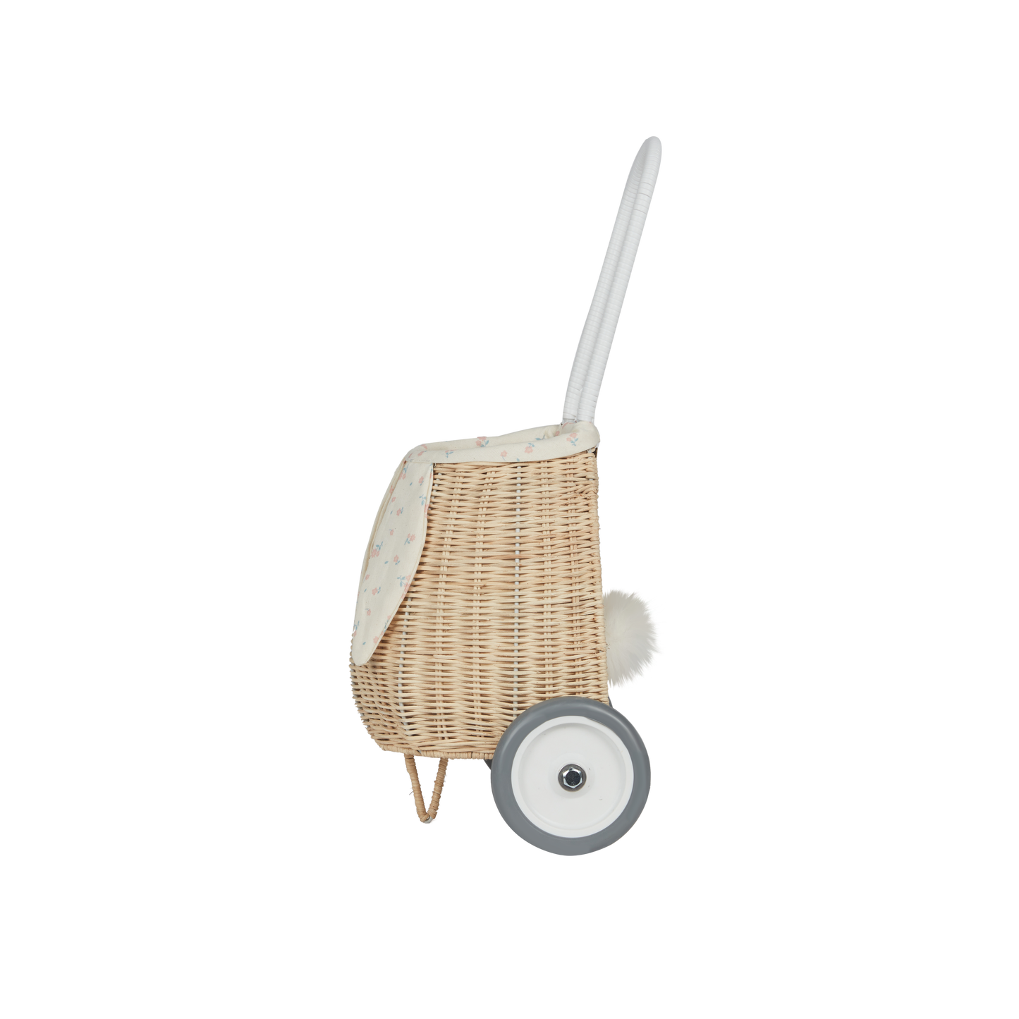 Olli Ella Rattan Bunny Luggy with Lining - Pansy - Little Reef and Friends