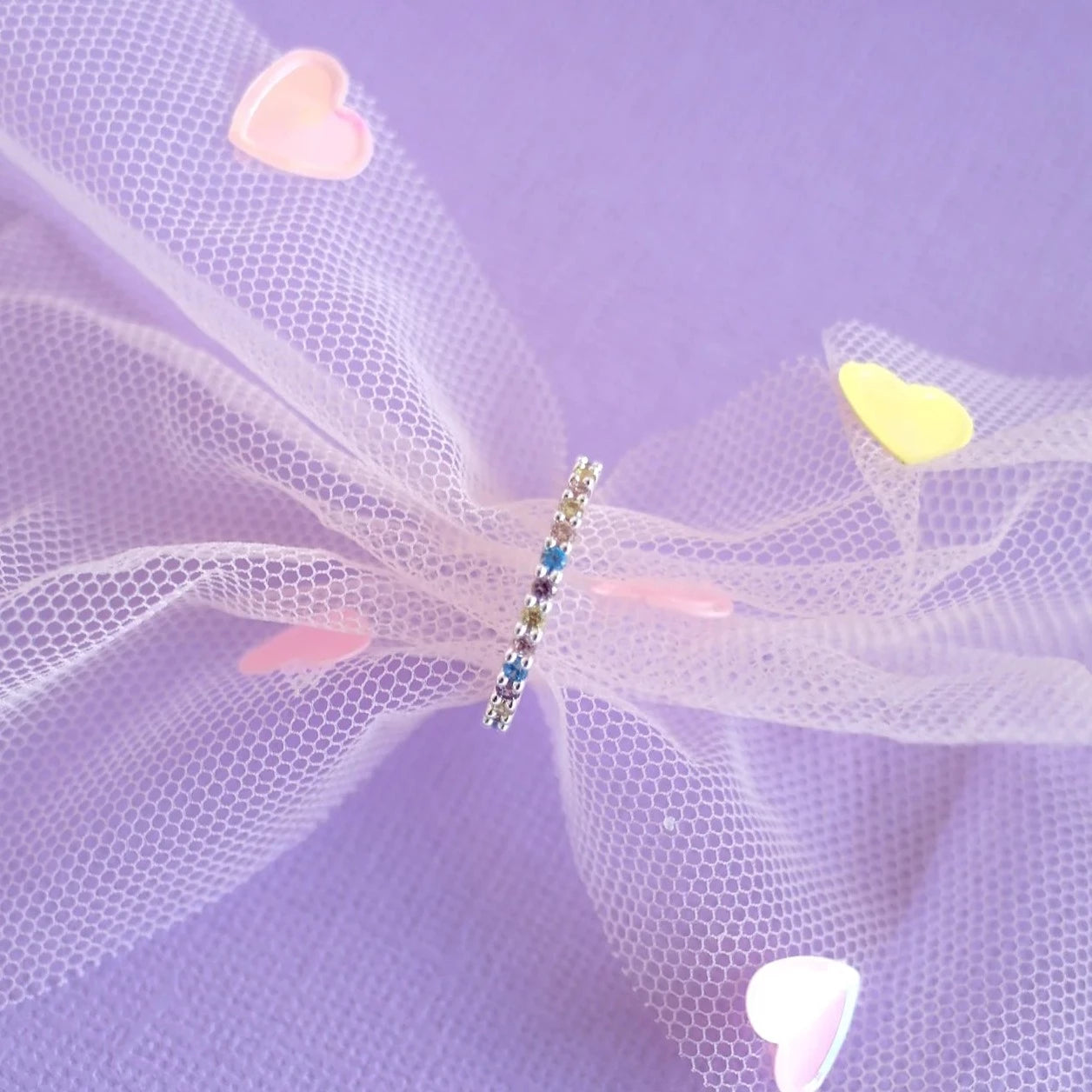 Lauren Hinkley Ring In Velvet Shell Box - Rainbow Connection - Little Reef and Friends