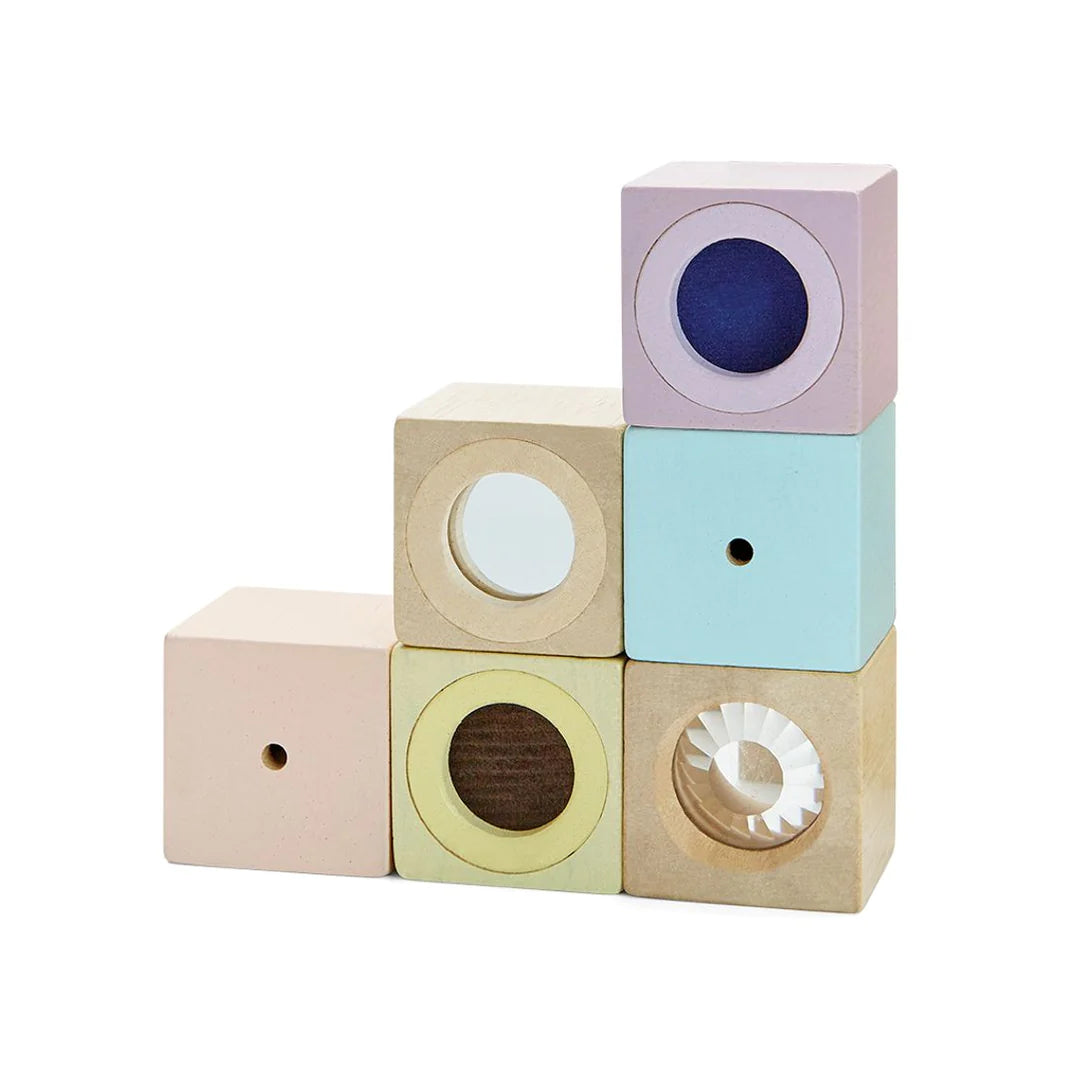 Plan Toys Sensory Blocks - Set Of 6 - Little Reef and Friends