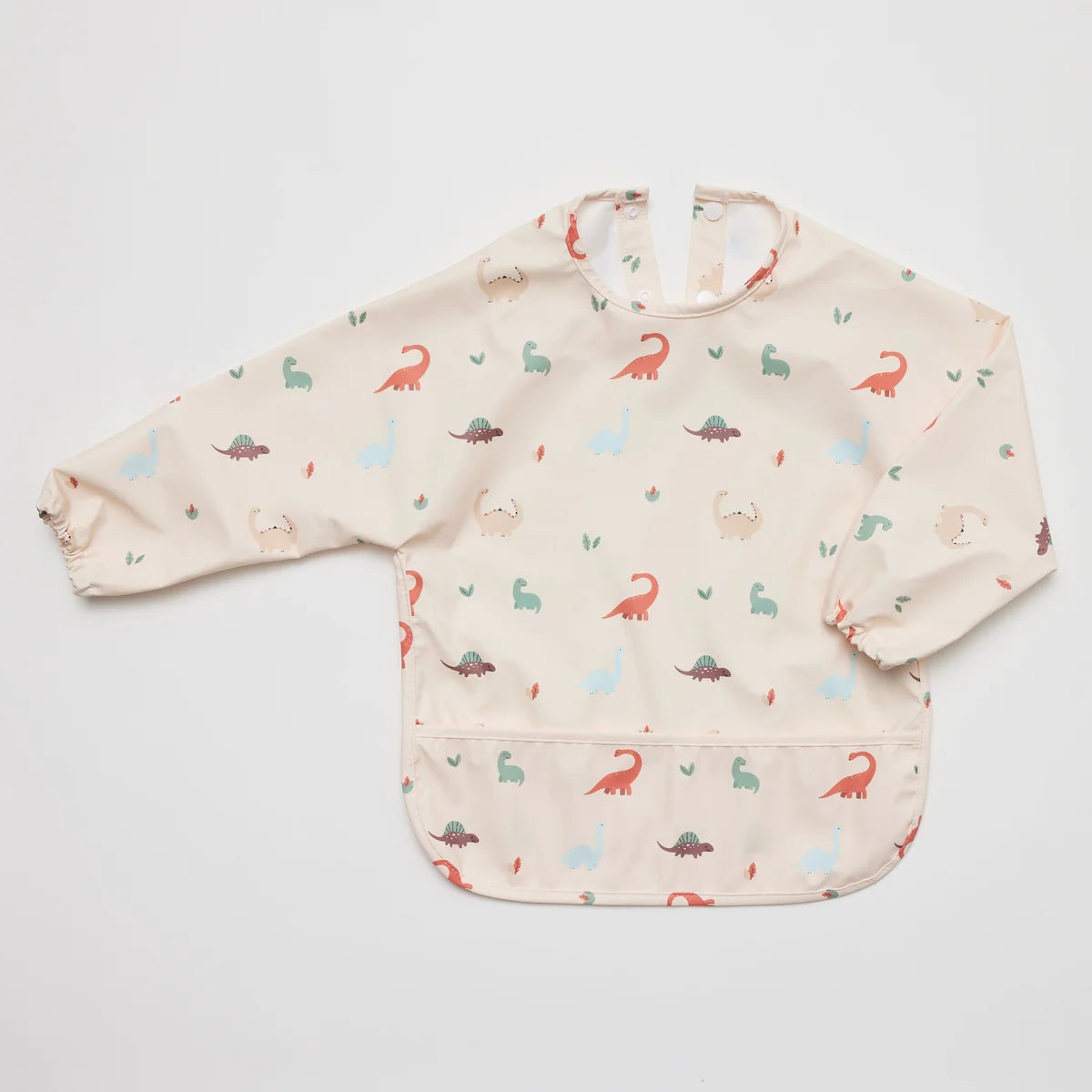 Over The Dandelions Waterproof Long-sleeve Bib - Dinosaur - Little Reef and Friends