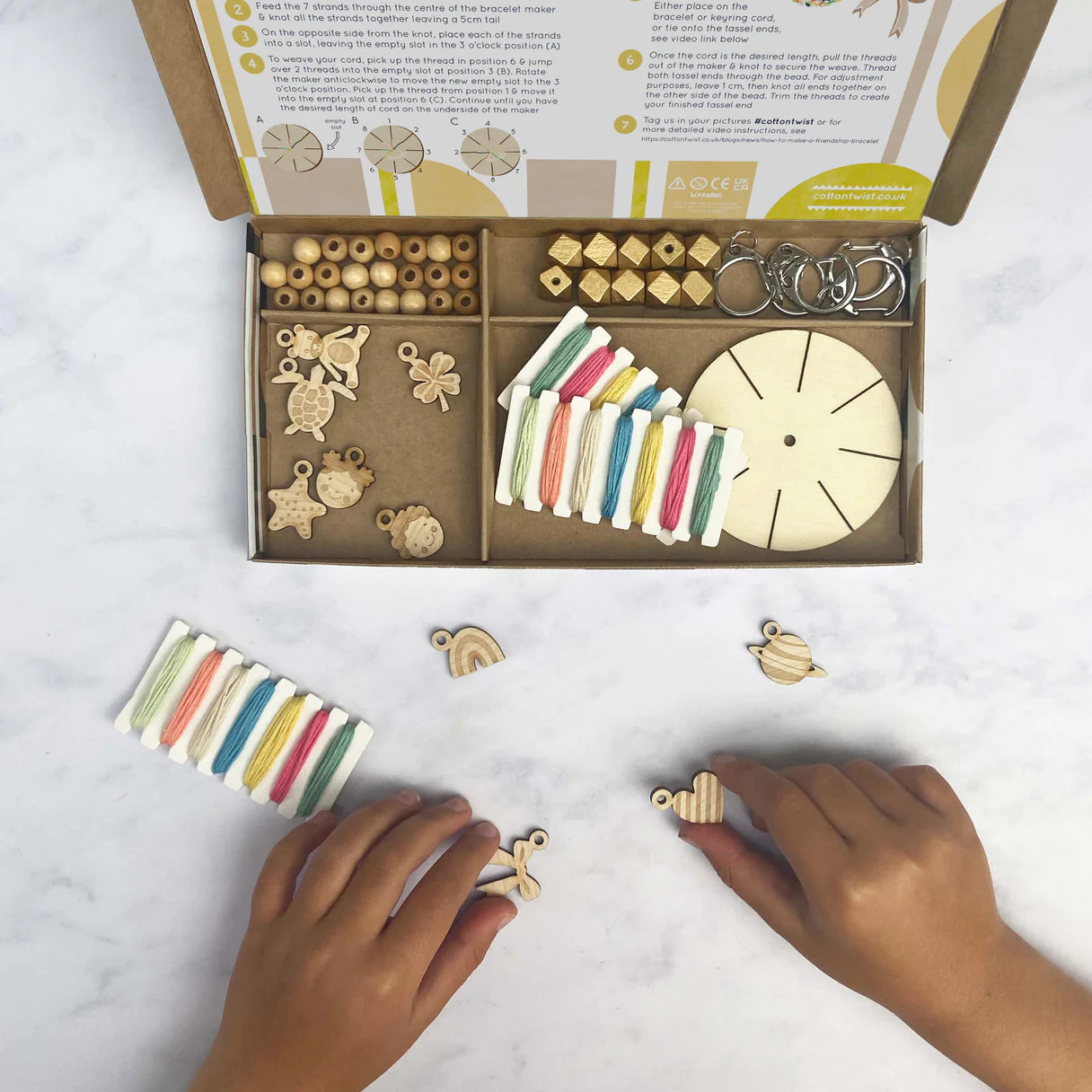 Cotton Twist Wooden Charm Accessories Making Kit - Little Reef and Friends