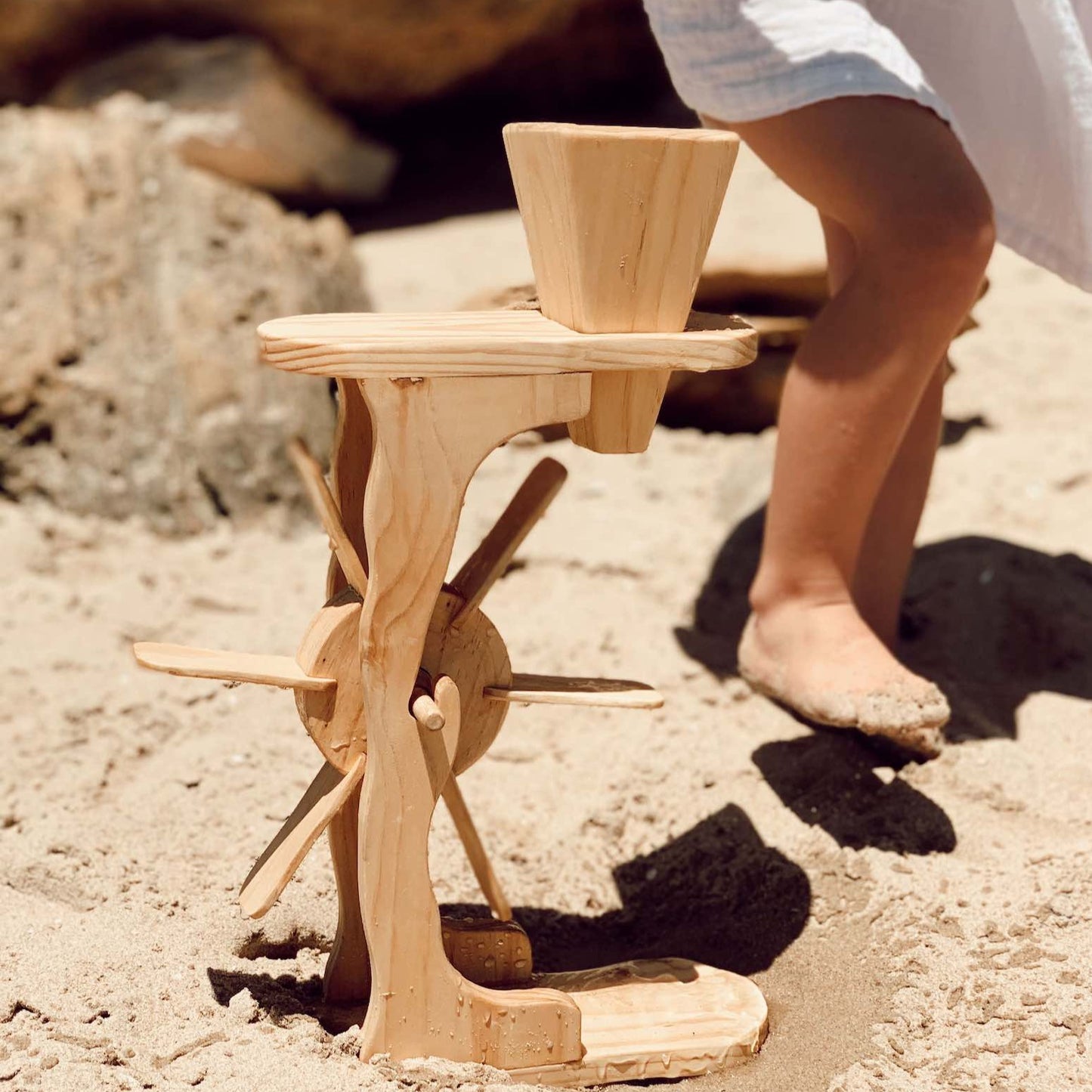 Explore Nook Wooden Water & Sensory Play Wheel - Little Reef and Friends