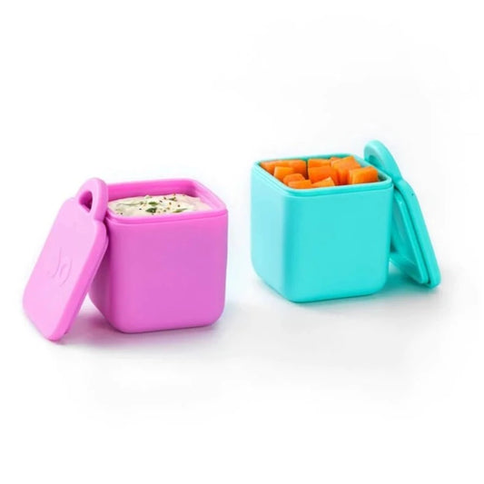 OmieBox Silicone Dip 2 Pk - Pink & Teal - Little Reef and Friends