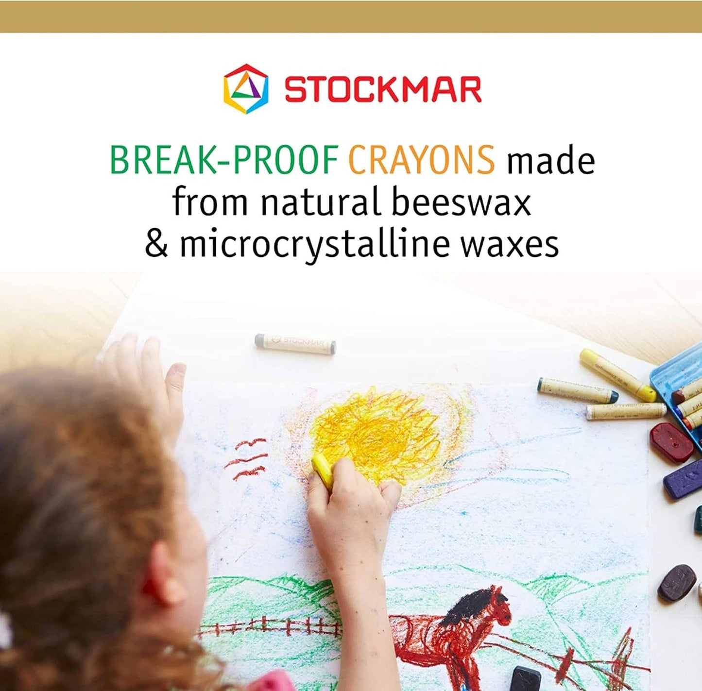 Stockmar Wax Block Crayons Metal Case - 16 Colours - Little Reef and Friends