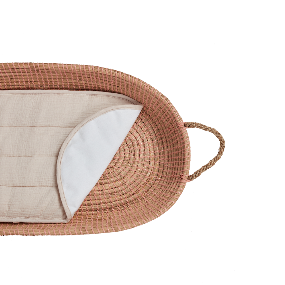 Changing Basket Luxe Cotton Liner - Oat - Little Reef and Friends