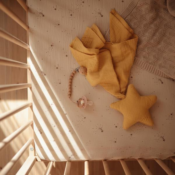Organic Lovey Blanket - Star Fall Yellow - Little Reef and Friends