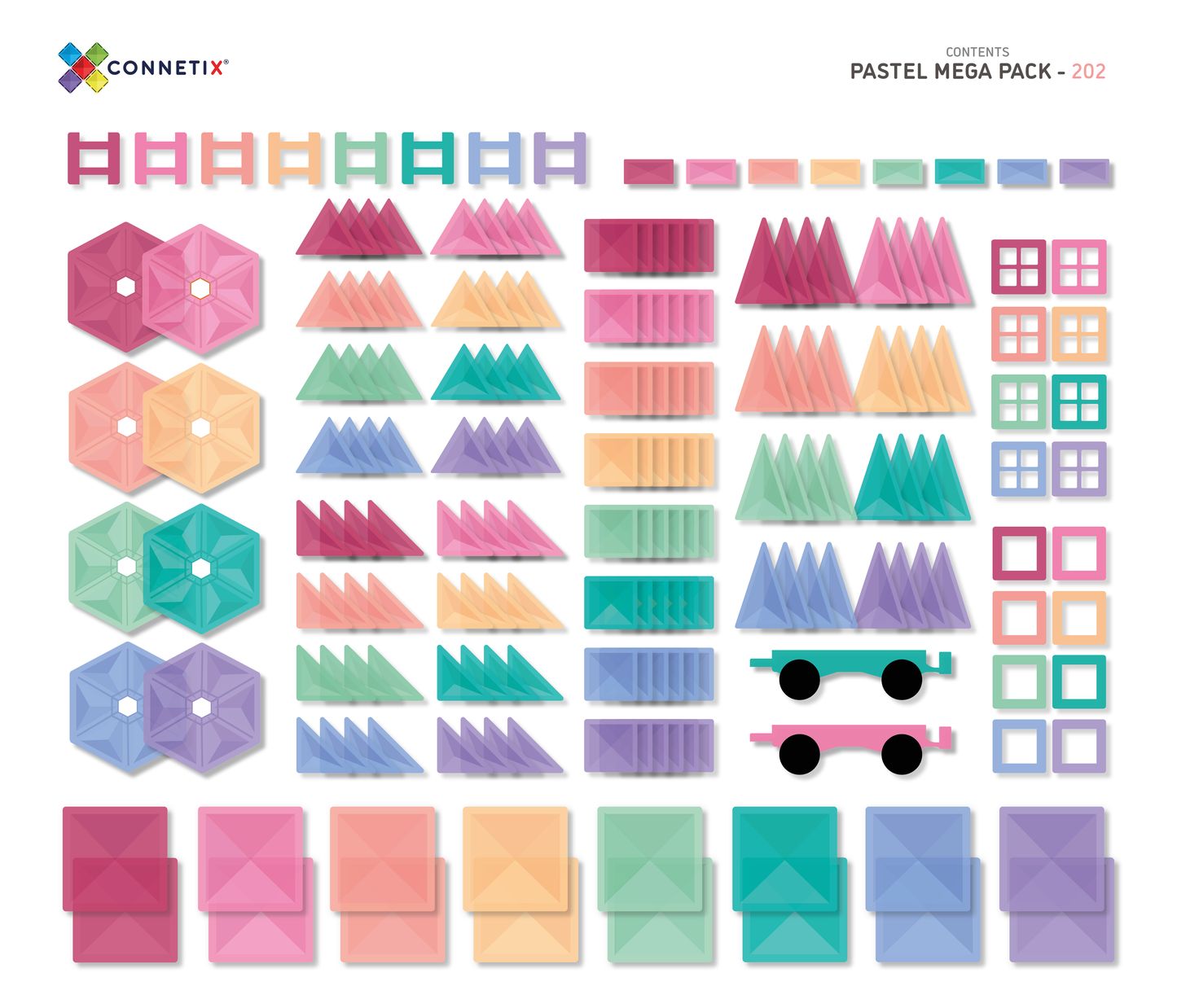 202 Piece Mega Pack - Pastel - Little Reef and Friends