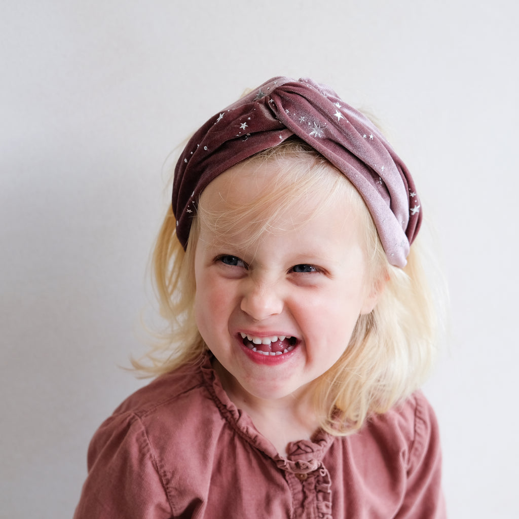 Knotted Velvet Alice Headband - Sugarplum Fairy - Little Reef and Friends