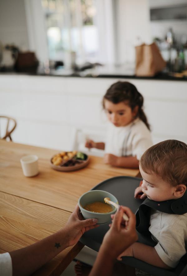 Silicone Feeding Spoons 2 pk - Cambridge Blue/Shifting Sand - Little Reef and Friends