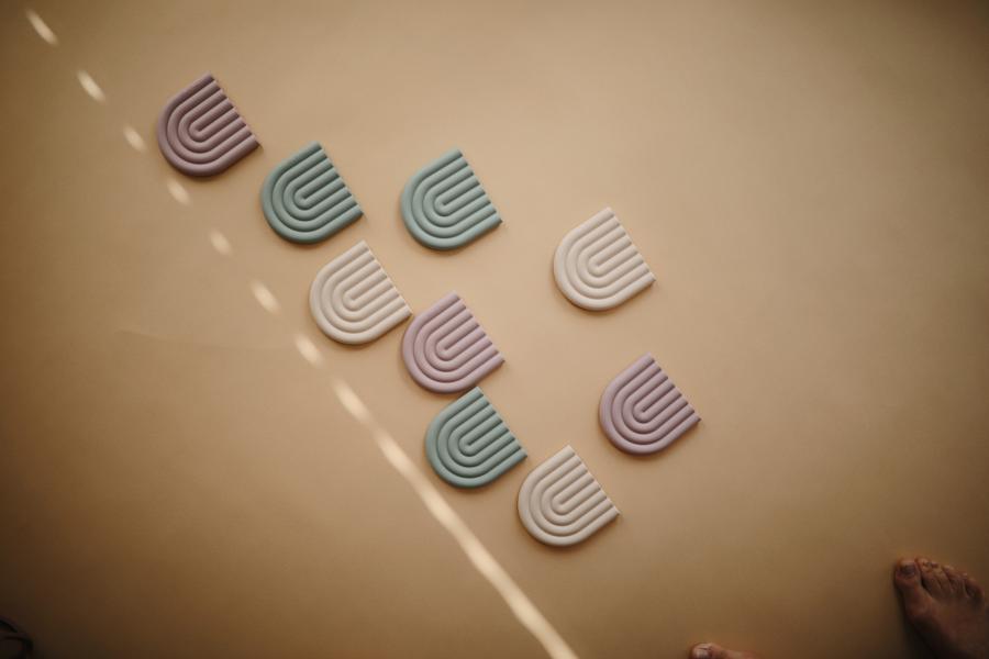 Rainbow Teether - Mauve - Little Reef and Friends