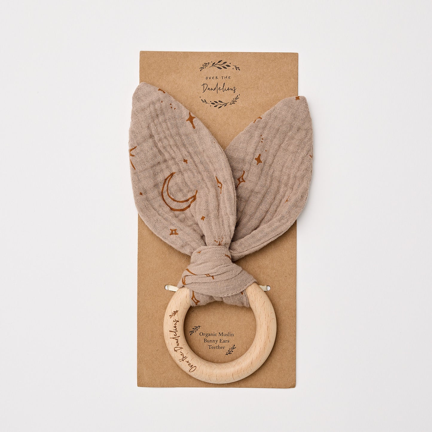 Organic Muslin Bunny Ears Teether - Night Sky - Little Reef and Friends