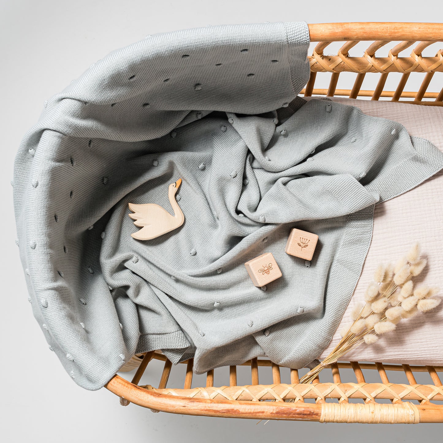 Organic Cotton Heirlooom Billie Blanket - Sea - Little Reef and Friends
