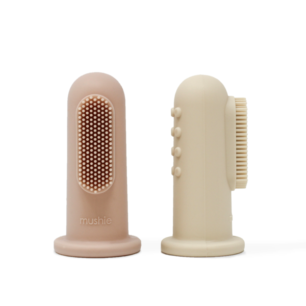 Finger Toothbrush (Set of 2) - Blush/Shifting Sand - Little Reef and Friends