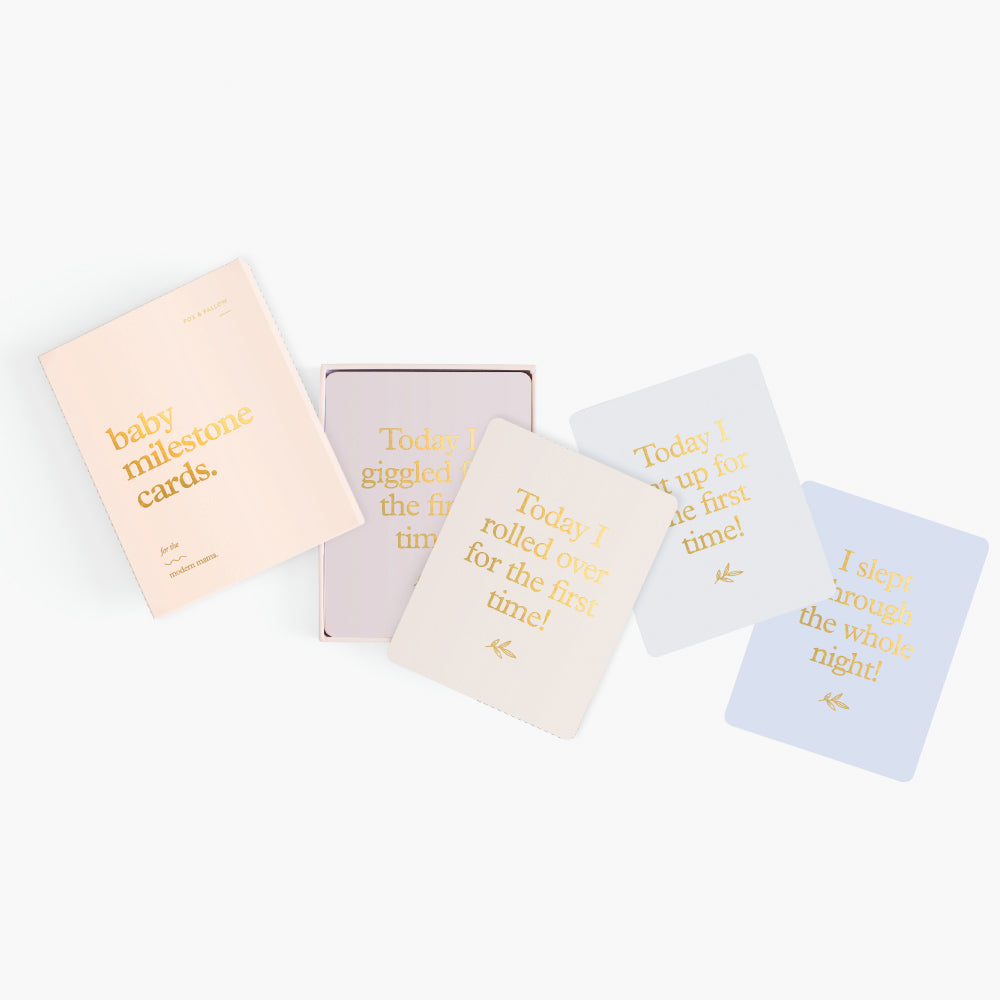 Baby Milestone Cards - Cream - Little Reef and Friends