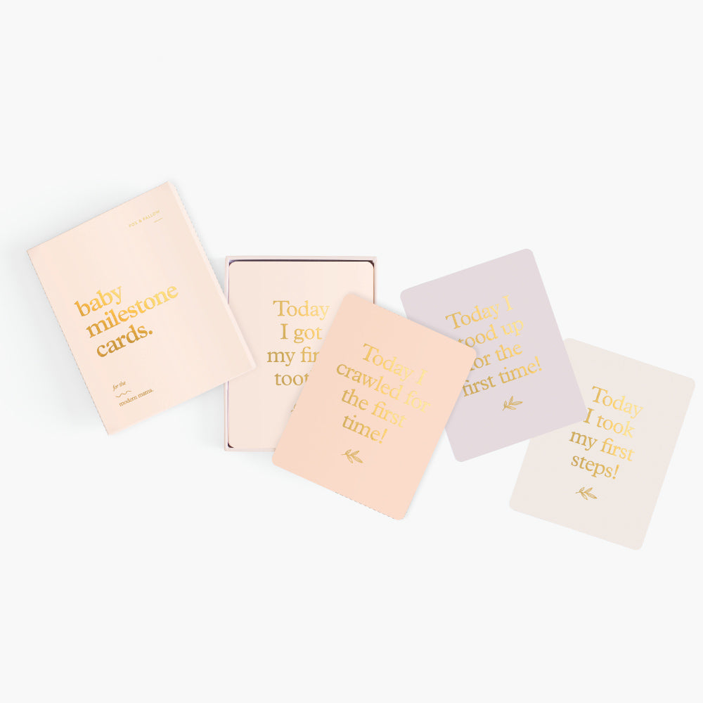 Baby Milestone Cards - Cream - Little Reef and Friends