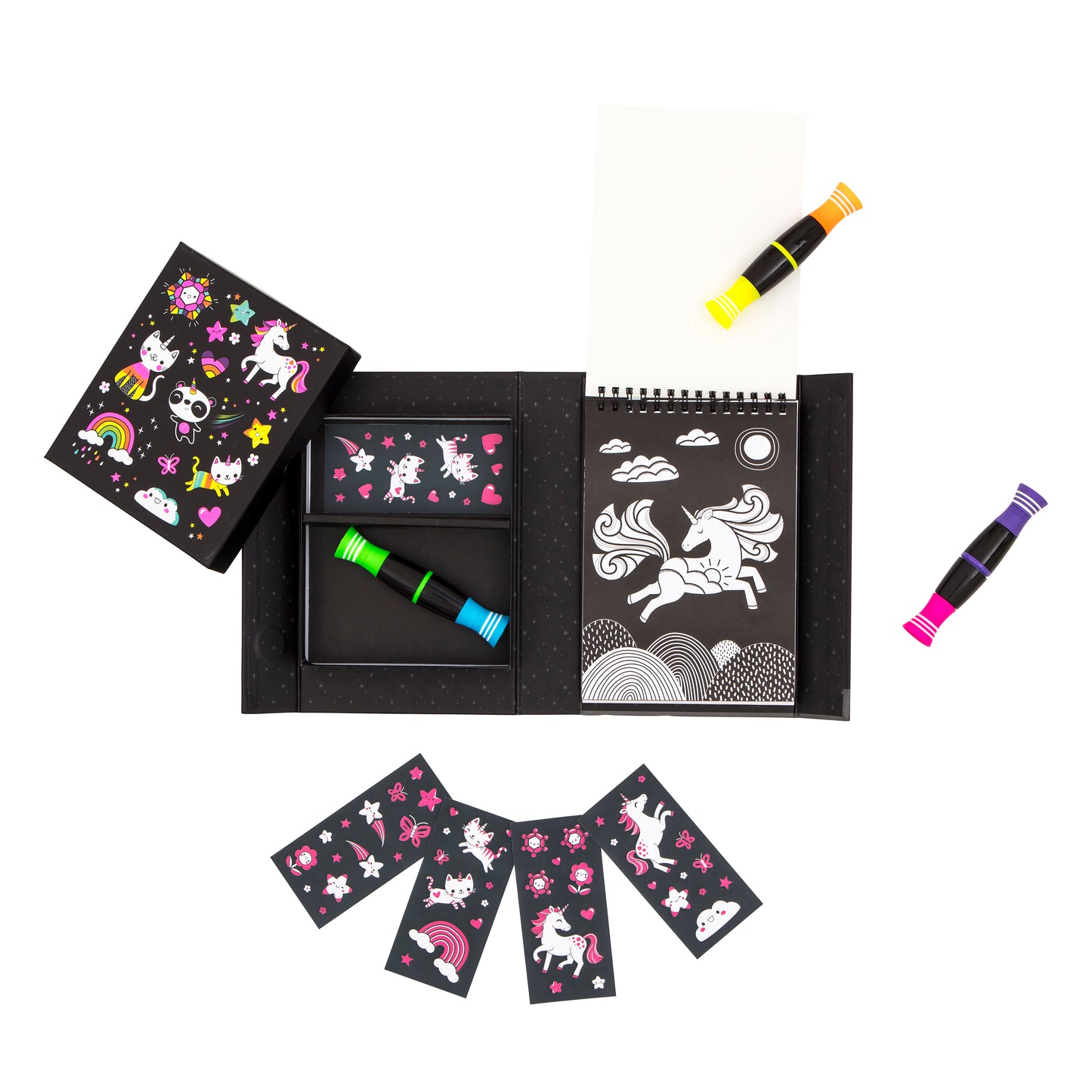 Colouring Set - Neon Unicorns & Friends - Little Reef and Friends