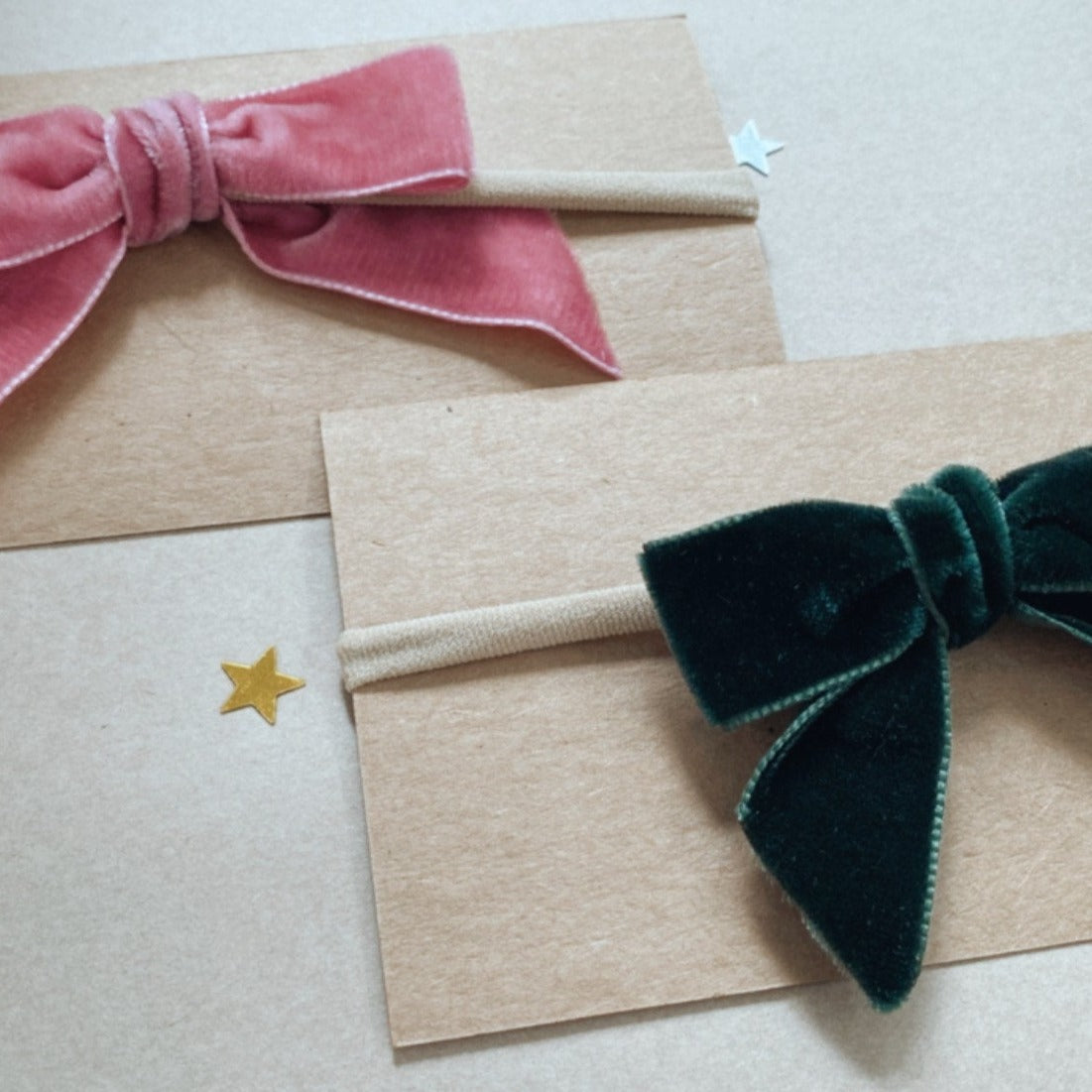 Velvet Bow Headband - Forest - Little Reef and Friends