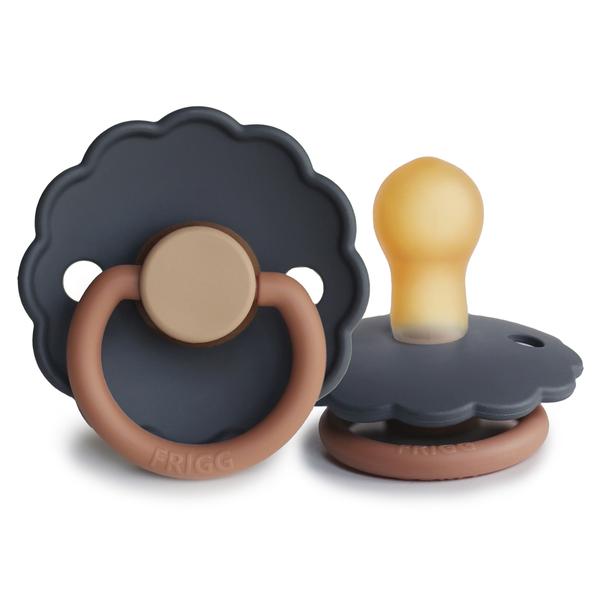 Daisy Colour Block Rubber Pacifier - Aurora - Little Reef and Friends