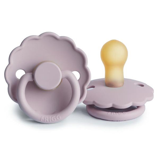 Daisy Rubber Pacifier - Soft Lilac - Little Reef and Friends